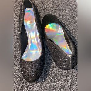 Sparkling shoes worn once for a couple hours
